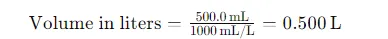 A 23.5 g sample of NaBr was placed in a 500.0 mL volumetric