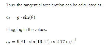 Acceleration and tension in e pendulum string - DEPENDENT