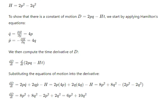 For a one-dimensional system with the Hamiltonian H=2p2​