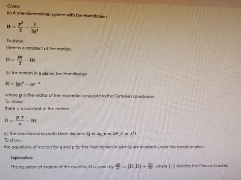 For a one-dimensional system with the Hamiltonian H=2p2​