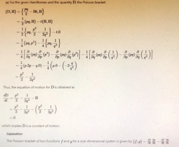 For a one-dimensional system with the Hamiltonian H=2p2​