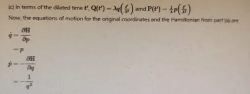 For a one-dimensional system with the Hamiltonian H=2p2​