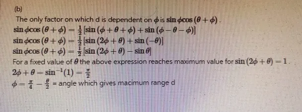 You fire a ball with an initial speed vo at an angle o above