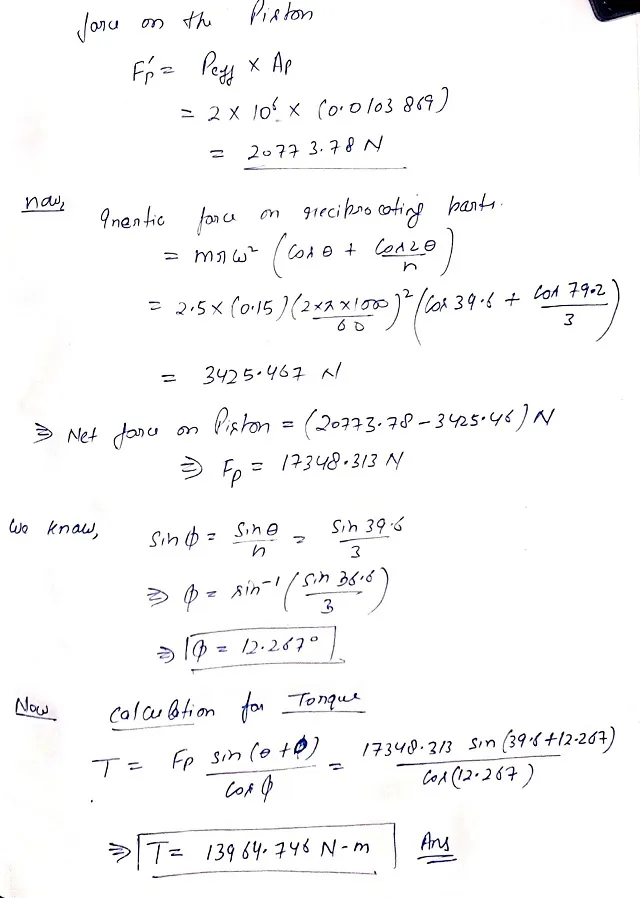 The connecting rod of an IC engine is 450 mm long and has a